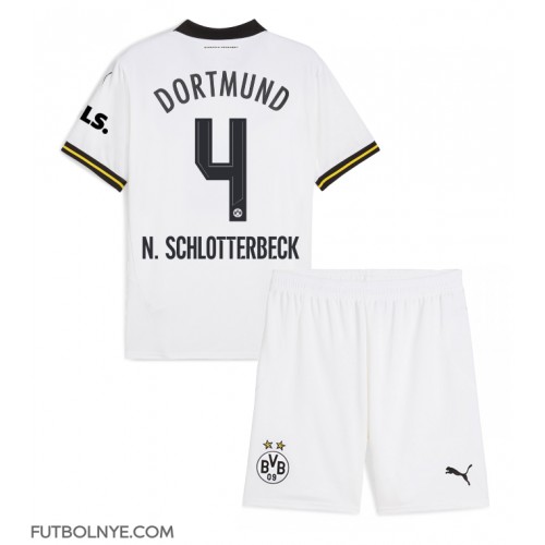 Camiseta Borussia Dortmund Nico Schlotterbeck #4 Tercera Equipación para niños 2024-25 manga corta (+ pantalones cortos)